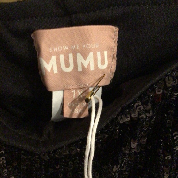 Show me your Mumu black sequined pants NWT - Picture 3 of 4